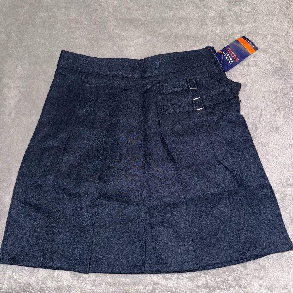 French Toast Navy Blue Elegant Classic Women's Skirt with shorts underneath